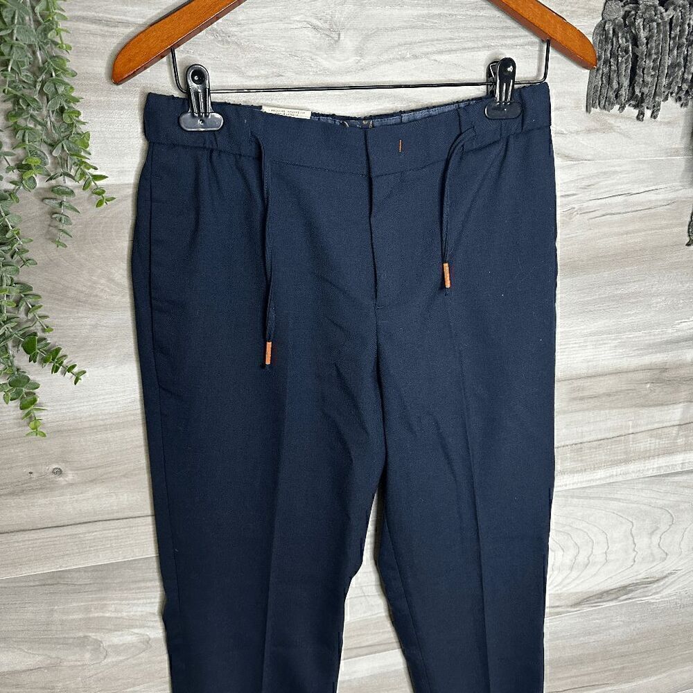 Scotch and Soda Mens Navy Wool Finch Tapered Fit Ankle Length Pants Size Small - Picture 12 of 12